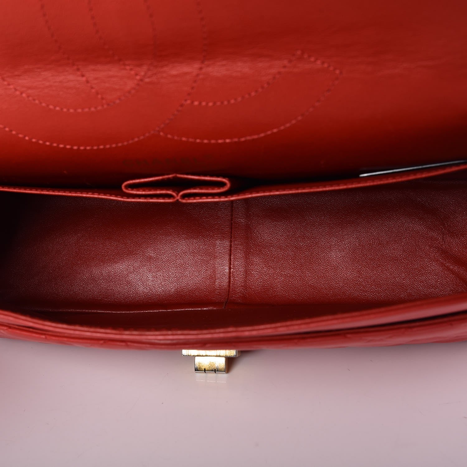 Chanel Lambskin Quilted 2.55 Reissue 227 Flap Red 6 of 8