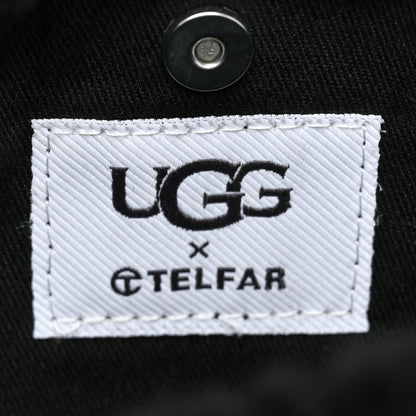Telfar X UGG Suede Shearling Small Shopping Bag Black 6 of 10