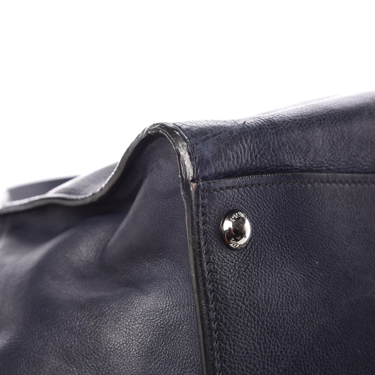 Prada Glace Calfskin Twin Pocket Tote Baltico 14 of 18
