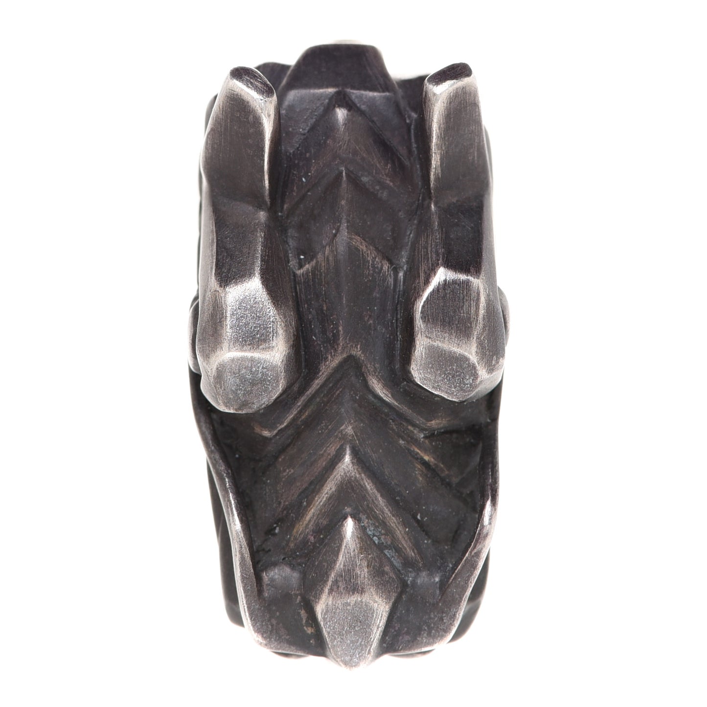 Blackened Sterling Silver Naga Dragon Head Ring 65 11