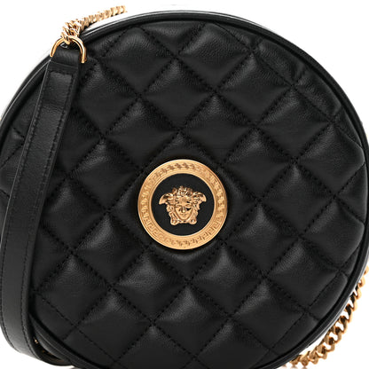 Versace Nappa Quilted Medusa Round Camera Bag Black 8 of 11
