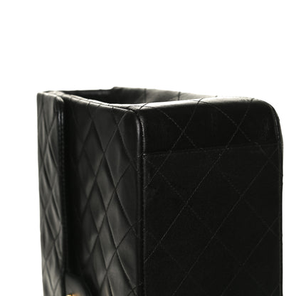 Chanel Lambskin Quilted XL Jumbo Single Flap Black 12 of 15