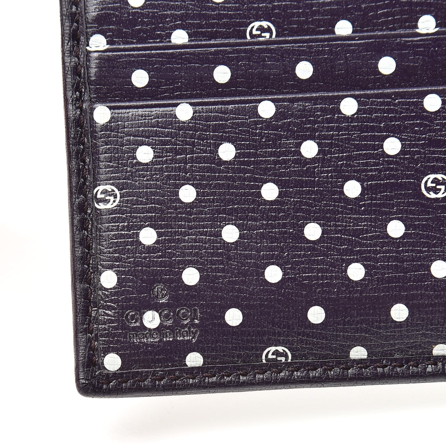 Calfskin Interlocking G French Flap Wallet Purple