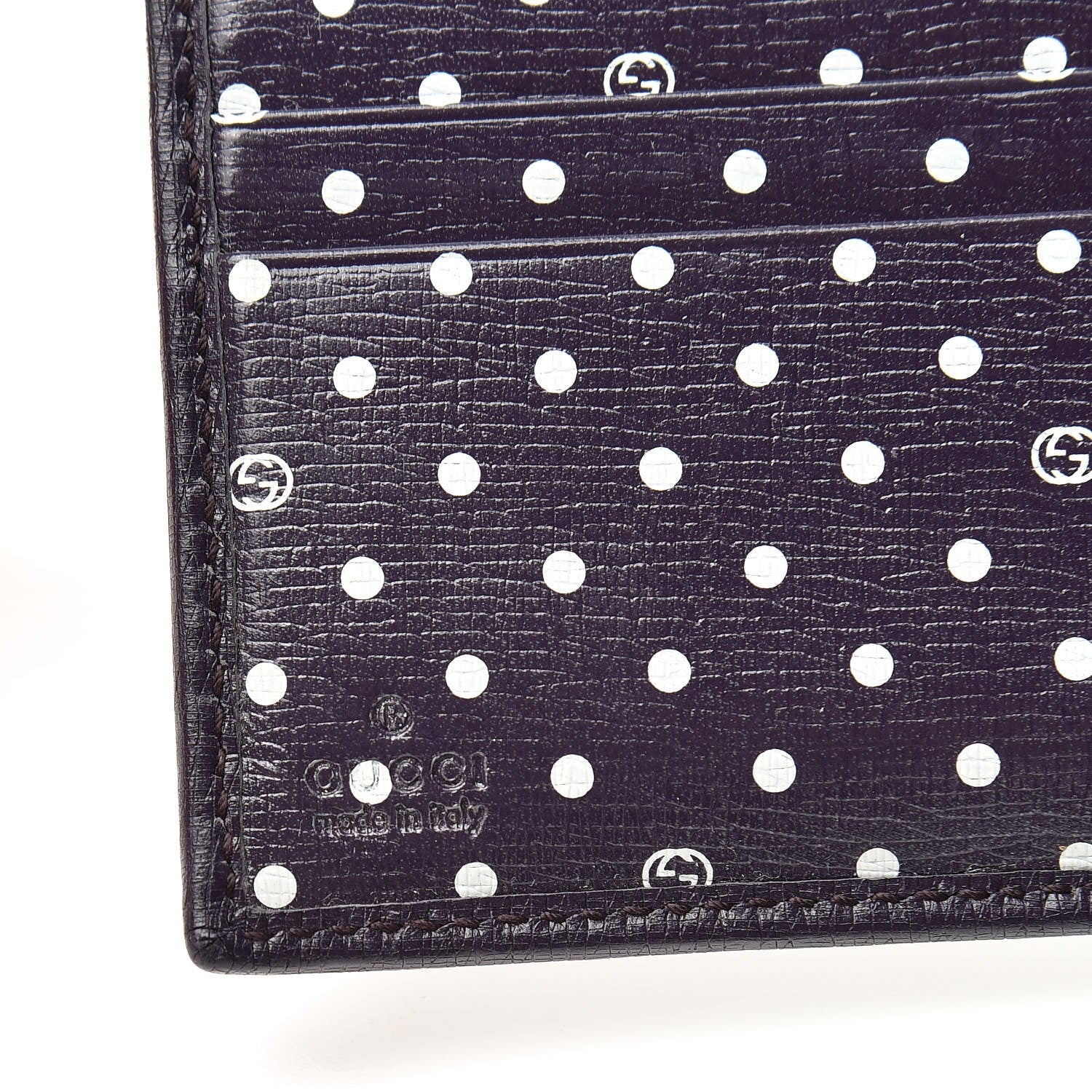 Gucci Calfskin Interlocking G French Flap Wallet Purple 6 of 9