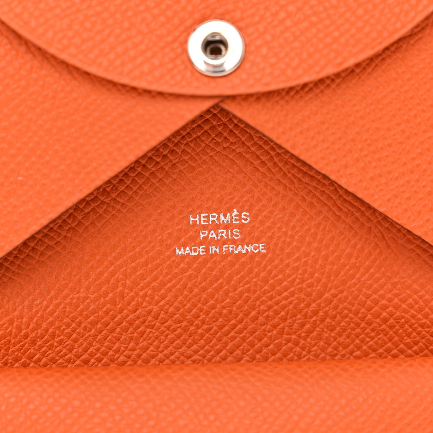 Hermes Epsom Calvi Duo Card Case Orange 6 of 7