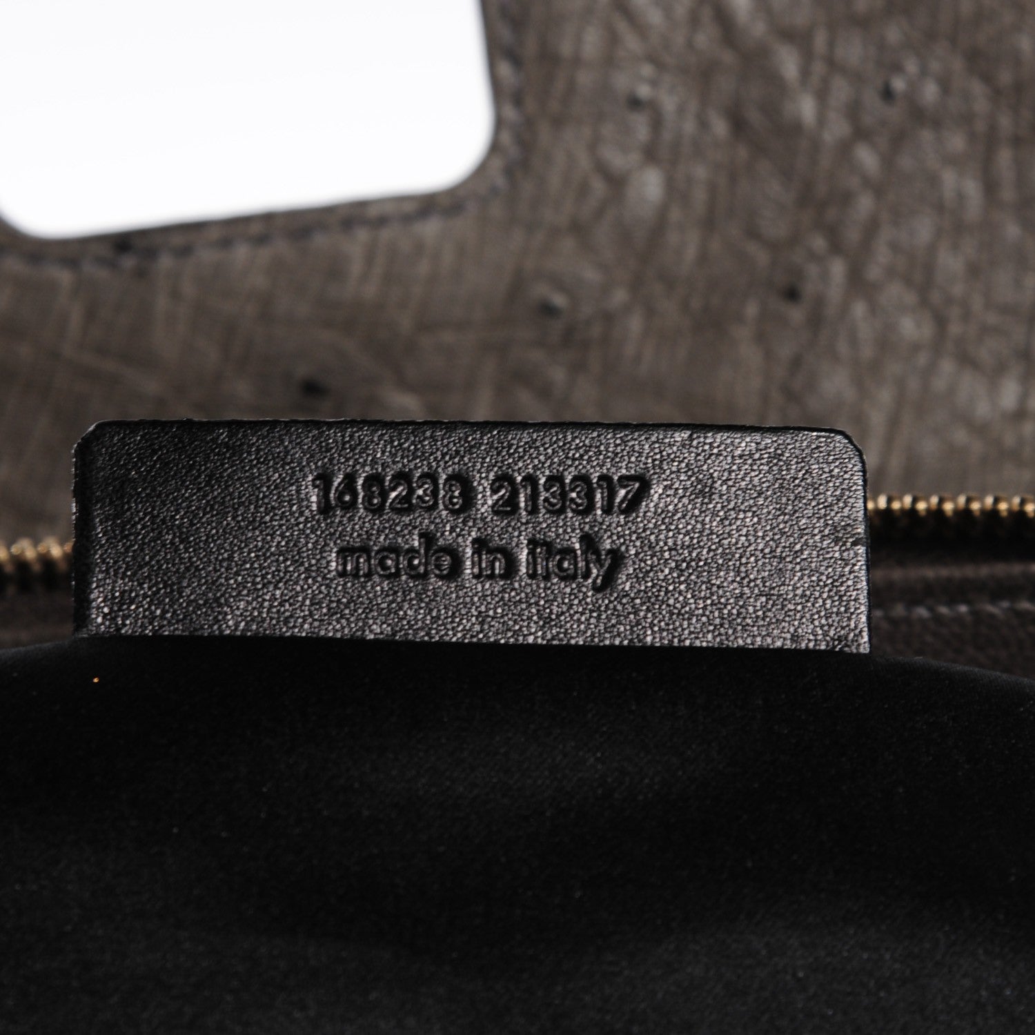 Saint Laurent Ostrich Goatskin Large Rive Gauche Grey 8 of 9