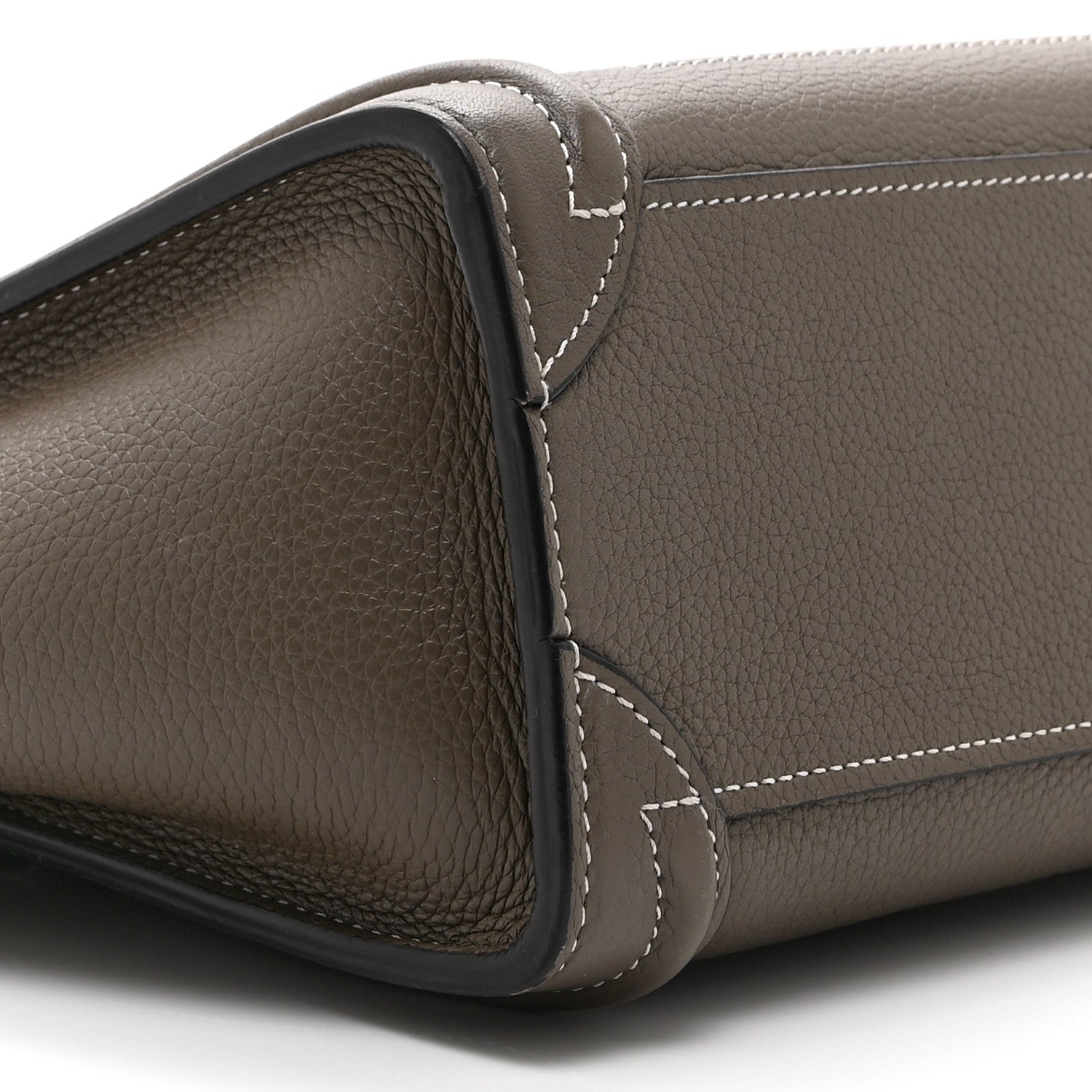 Celine Drummed Calfskin Nano Luggage Souris Souris 10 of 11