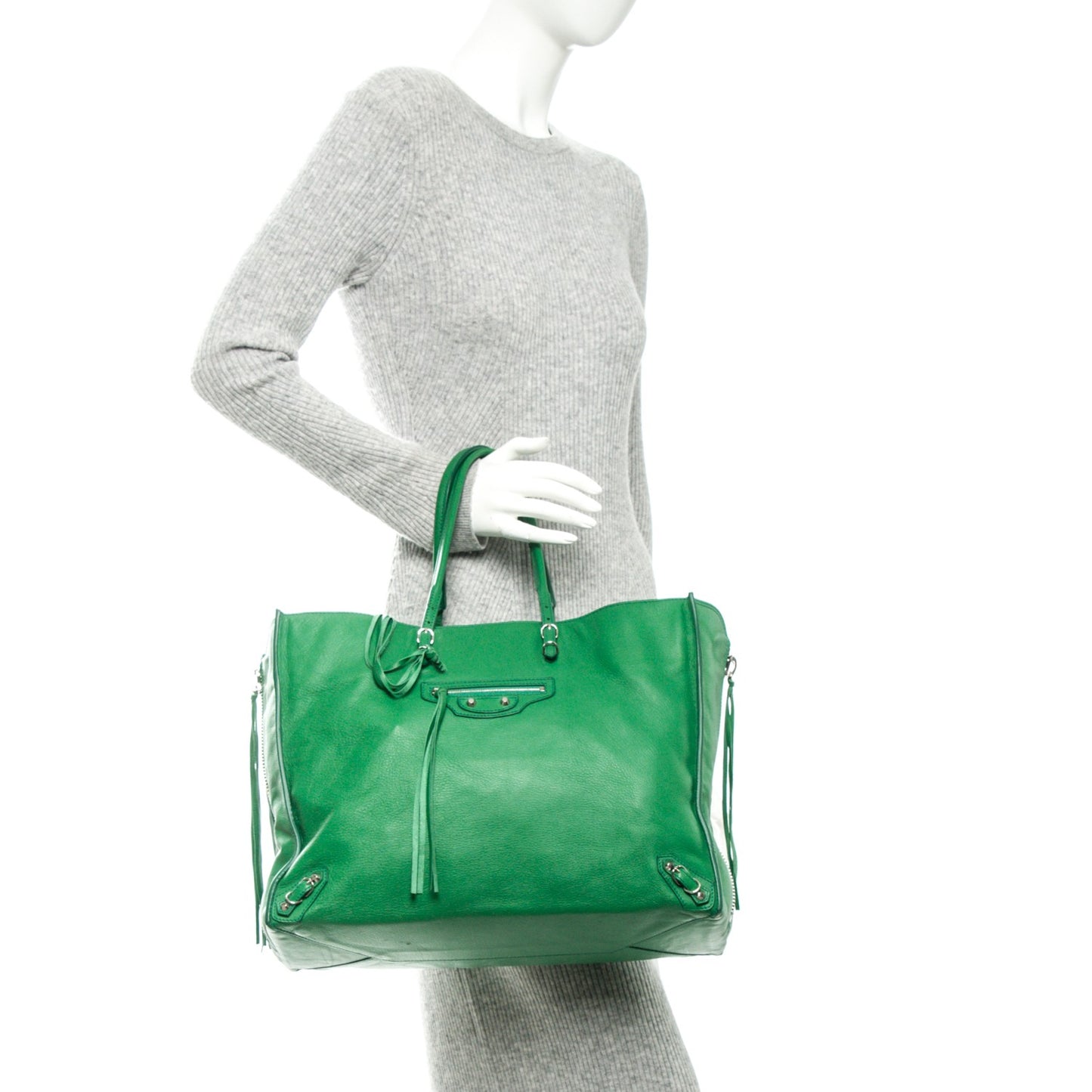 Veau Papier A4 Zip Around Tote Pomme