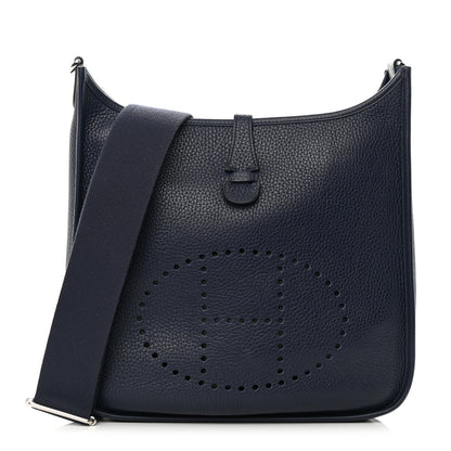 Hermes Taurillon Clemence Evelyne III PM Bleu Nuit 1 of 13