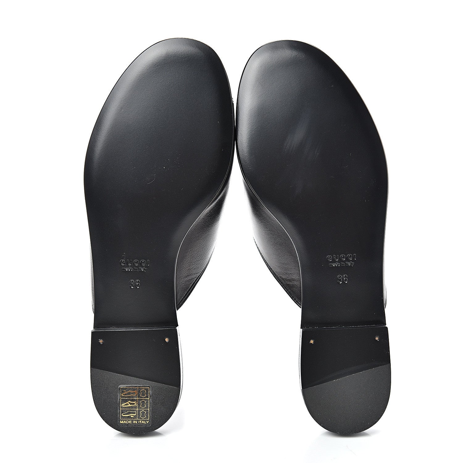 Gucci Malaga Kid Horsebit Slide Sandals 36 Black 5 of 8