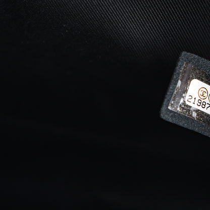 Chanel Calfskin Quilted Feather Weight Bowling Bag Black Ivory 6 of 9