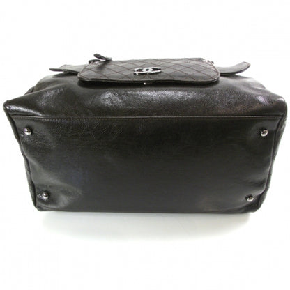 Chanel Glazed Caviar Pocket In The City Tote Dark Brown 4 of 12