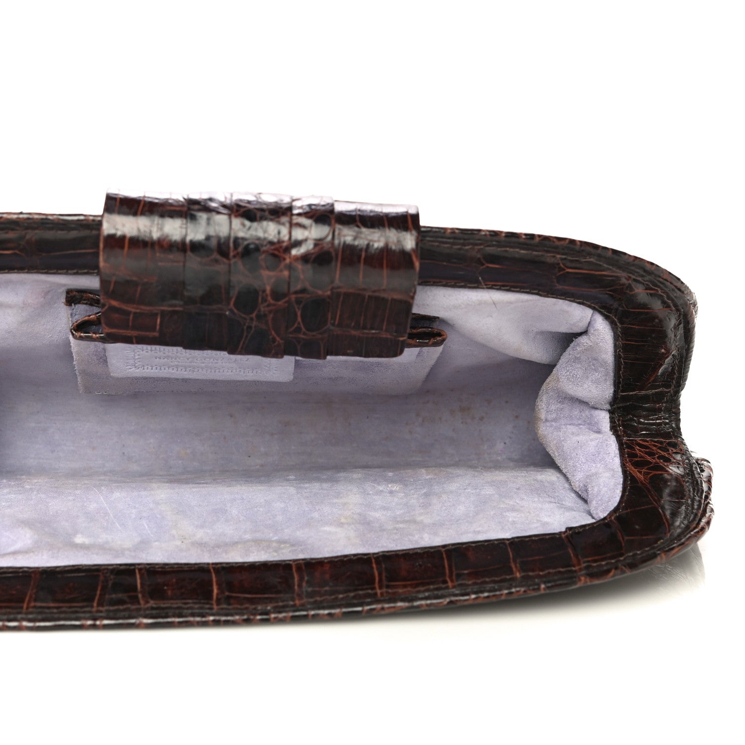 Nancy Gonzalez Crocodile Clutch Brown 5 of 26