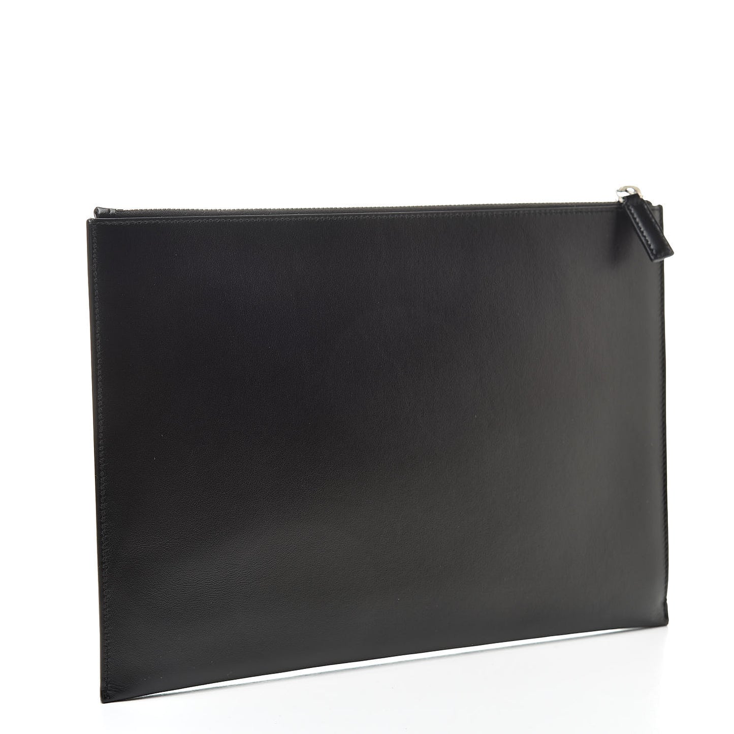 Calfskin Zipped Clutch Black