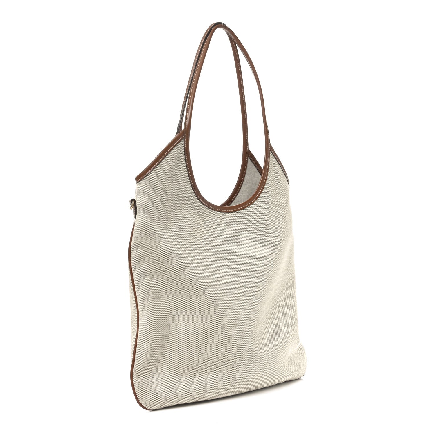 Miu Miu Canvas Ivy Bag Beige Brandy 3 of 9