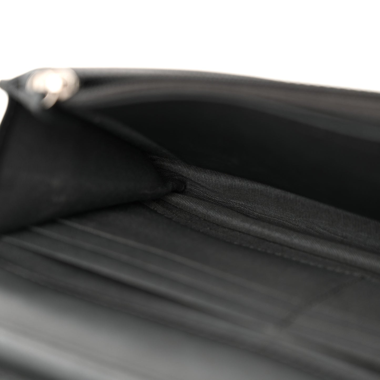 Lambskin Camellia Studded Wallet on Chain WOC Grey