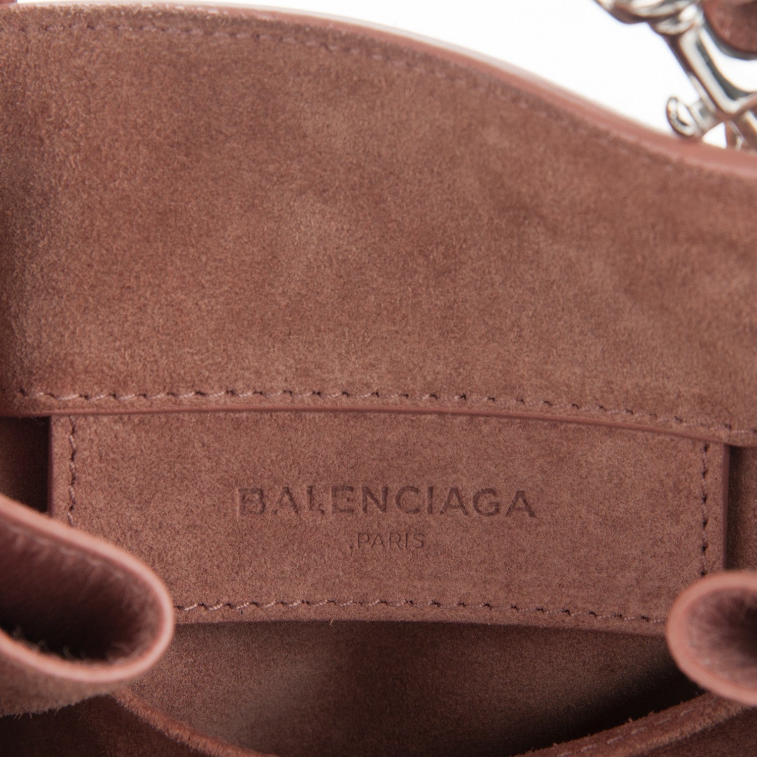 Balenciaga Baby Daim Suede Papier Mini A4 Zip Around Tote Bois De Rose 6 of 8