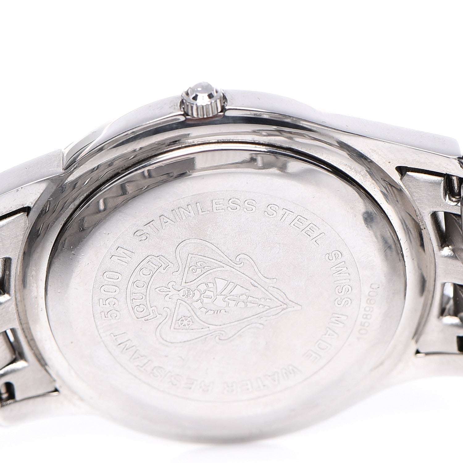 Gucci Stainless Steel Diamond Bezel 35mm 5500M Quartz Watch Black 6 of 8