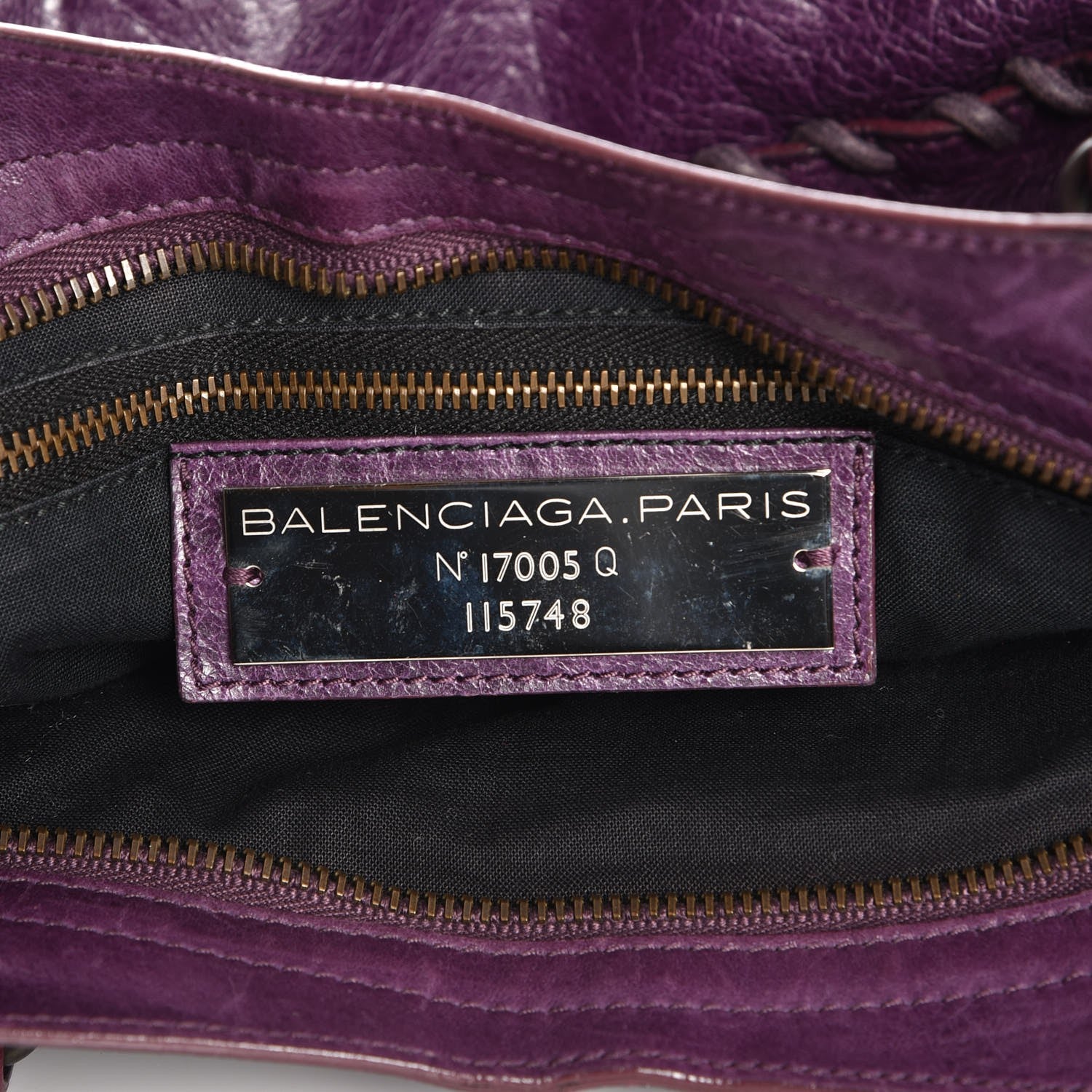 Balenciaga Agneau Classic Hardware City Raisin 7 of 8