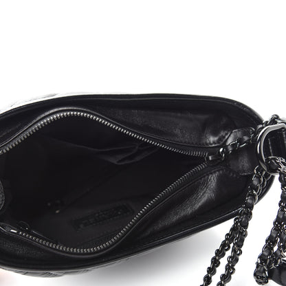 Chanel Aged Calfskin Chevron Quilted Small Gabrielle Hobo So Black 5 of 10