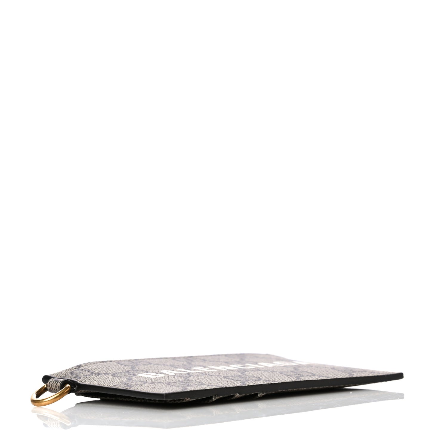 X BALENCIAGA GG Supreme Monogram Logo Card Case With Strap Beige Ebony