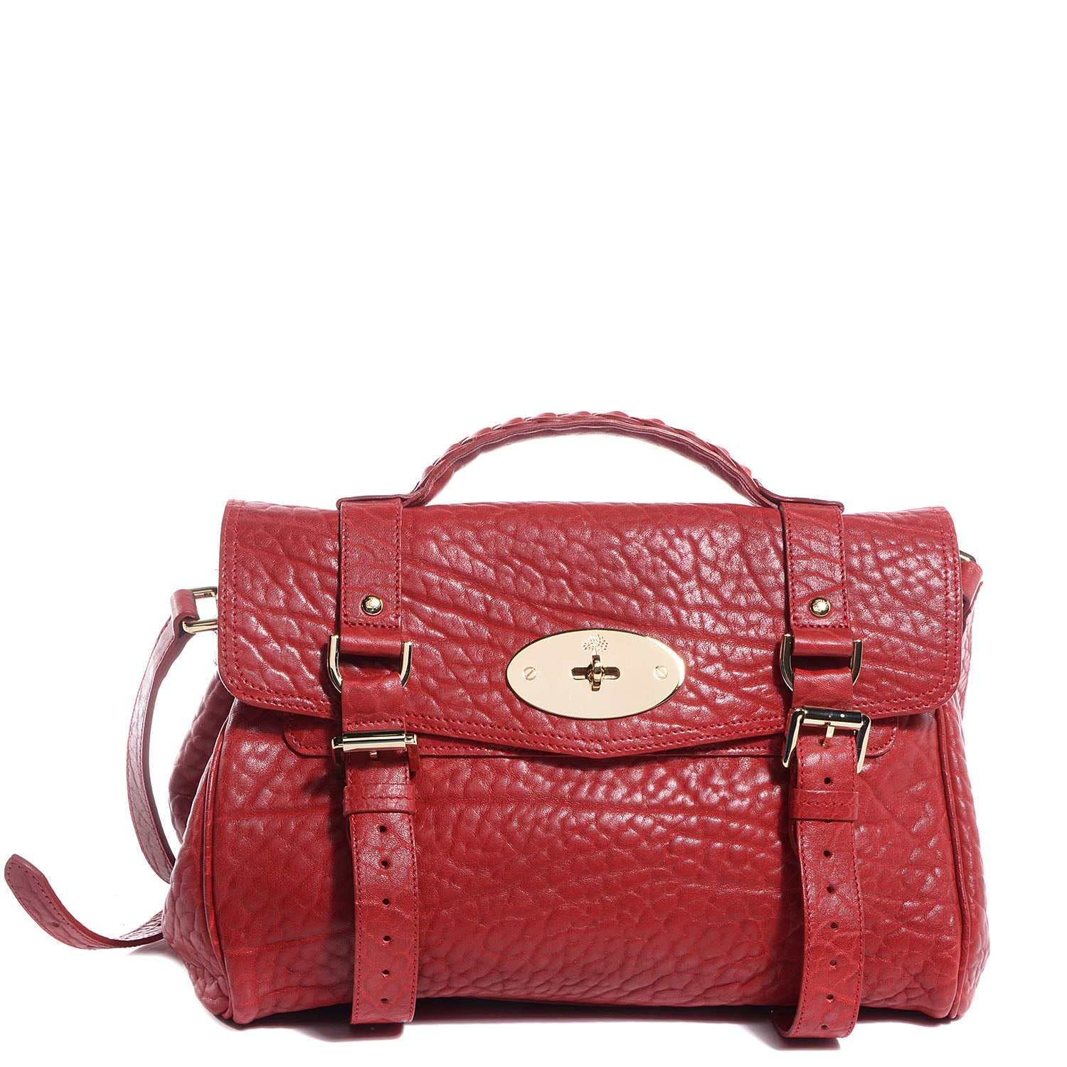 Mulberry Shrunken Calfskin Medium Alexa Poppy Red 1 of 14