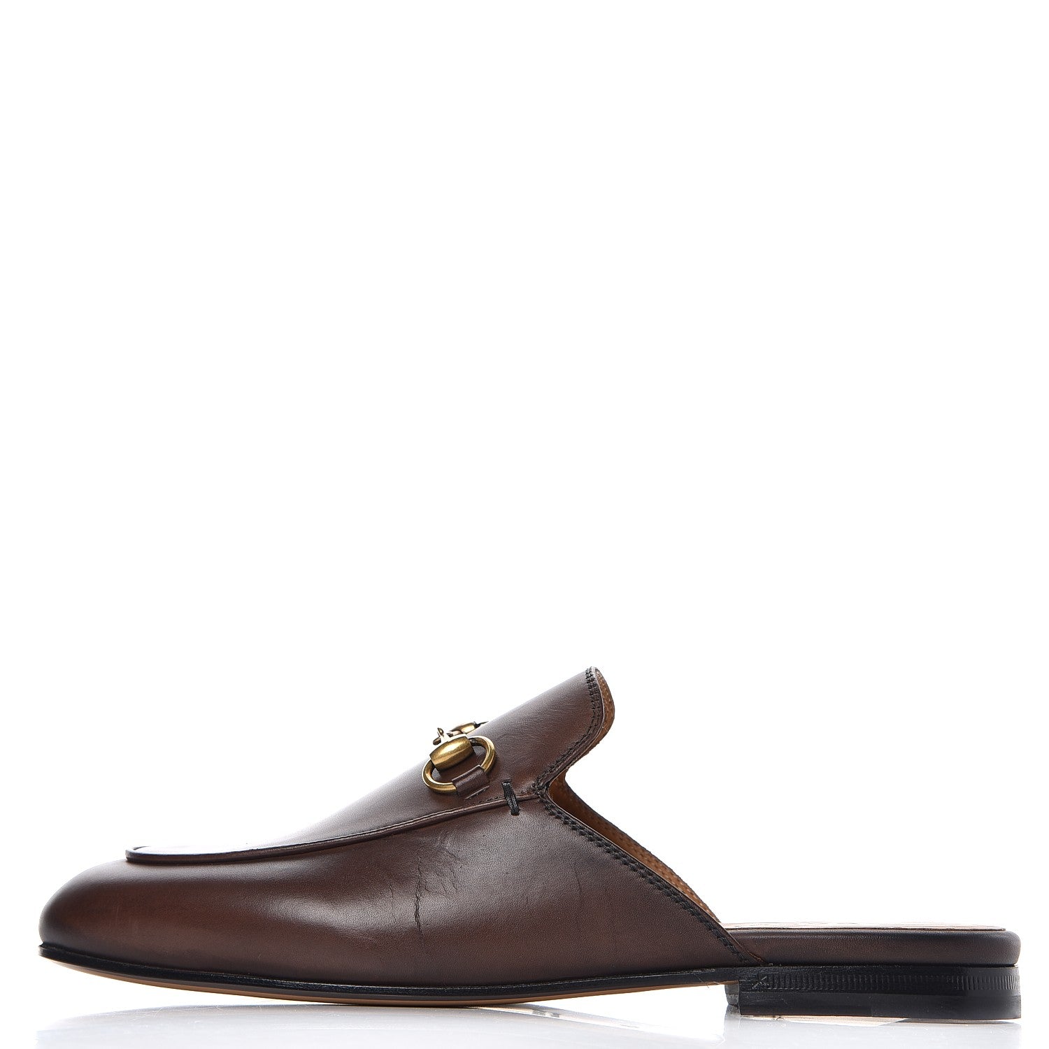 Gucci Calfskin Womens Princetown Slippers 36 Fondente Brown 1 of 9