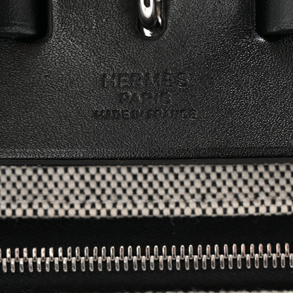 Hermes Toile H Berline Vache Hunter Herbag Zip 39 MM Black Ecru 7 of 11
