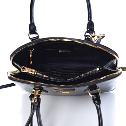Prada Saffiano Vernice Medium Promenade Tote Black 5 of 11