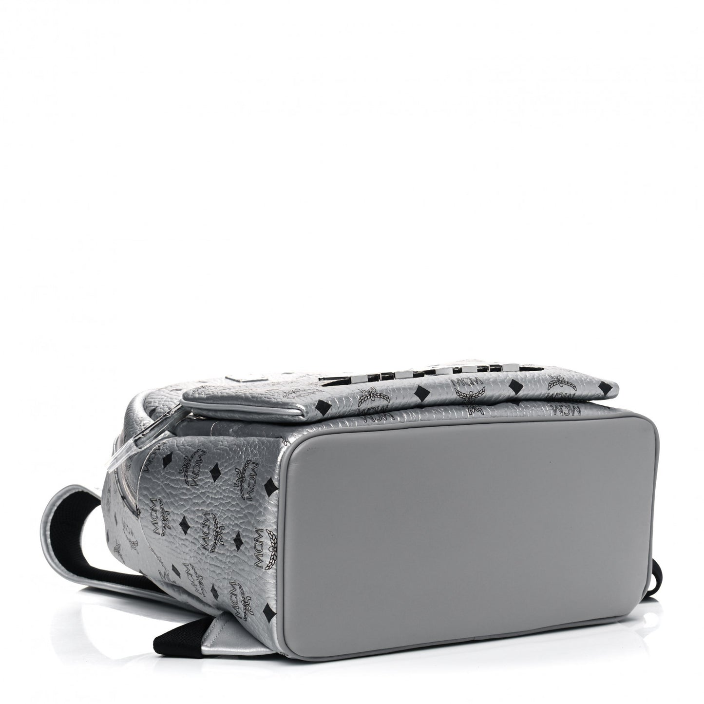 Metallic Visetos Medium Side Stud Stark Backpack Berlin Silver