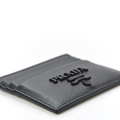 Prada Saffiano Shine Monochrome Card Holder Black 5 of 9