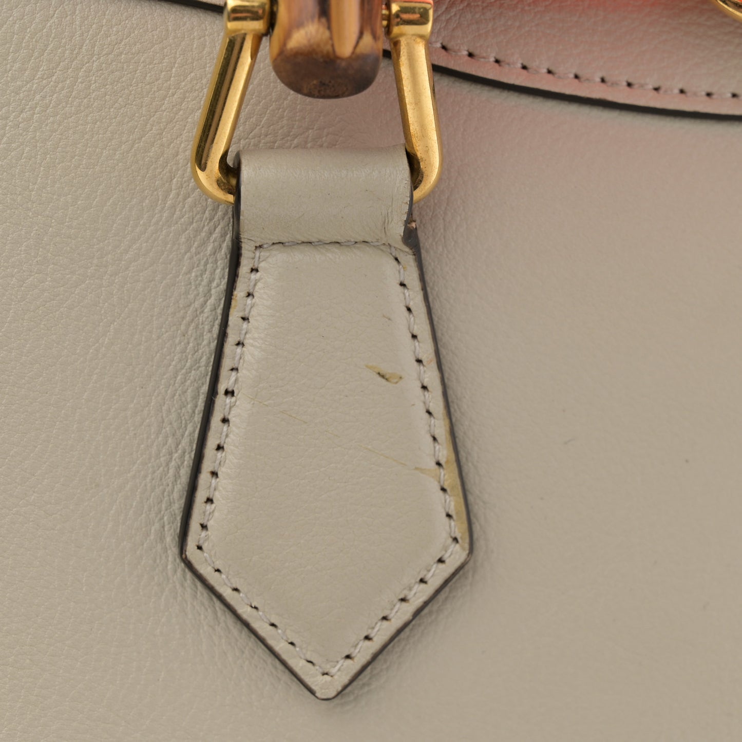 Wonka Grain Calfskin Small Diana Tote Bag Mystic White Orange Fluo