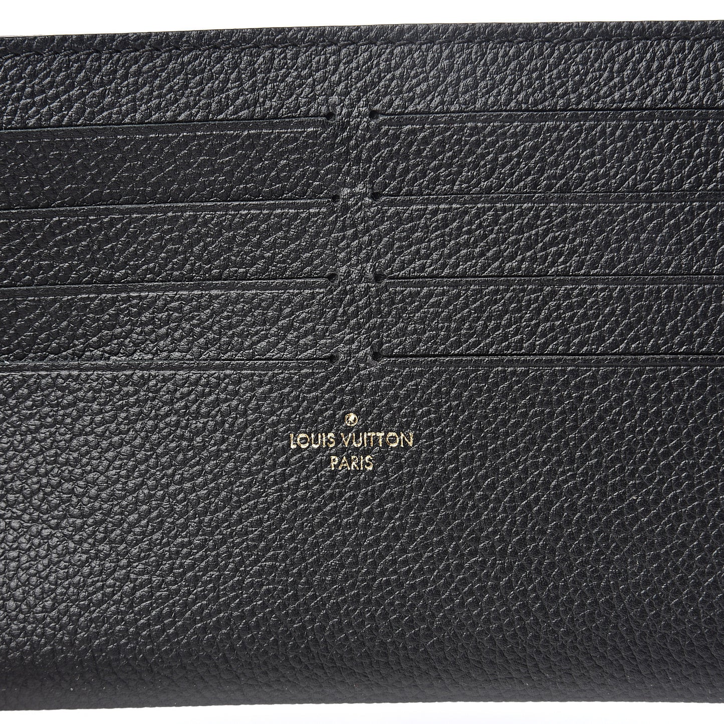 Calfskin Felicie Chain Wallet Card Holder Insert Black