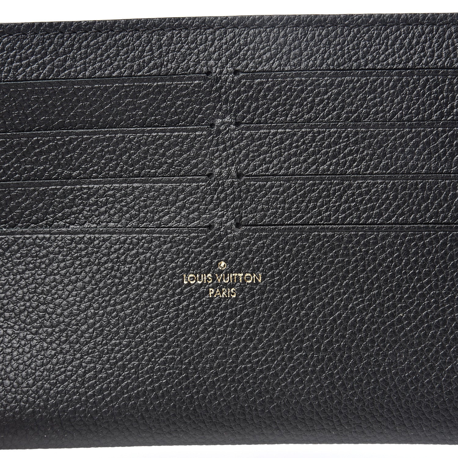Louis Vuitton Calfskin Felicie Chain Wallet Card Holder Insert Black 5 of 5