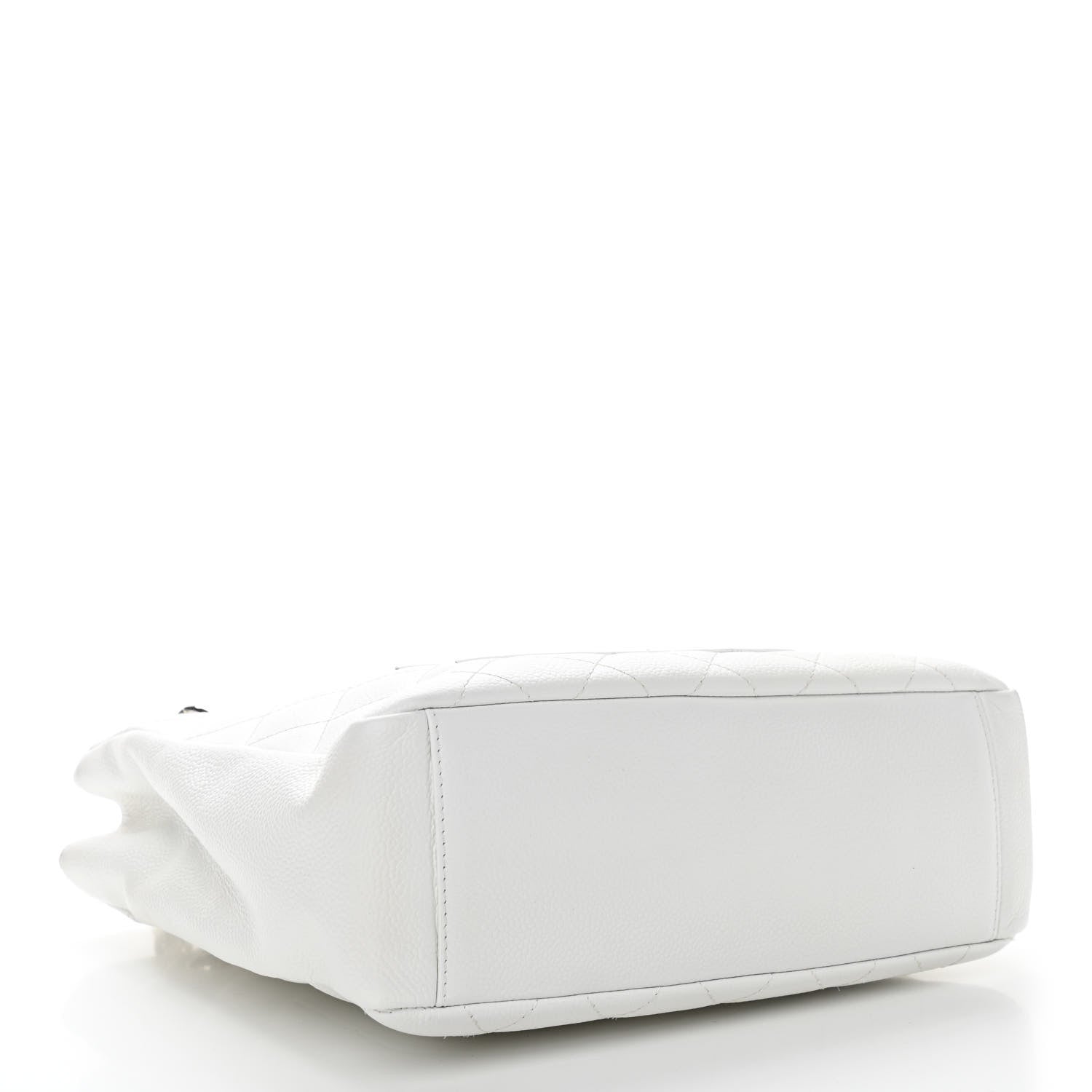 Chanel Caviar Quilted Petit Shopping Tote PST White 3 of 11