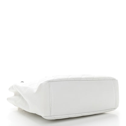 Chanel Caviar Quilted Petit Shopping Tote PST White 3 of 11