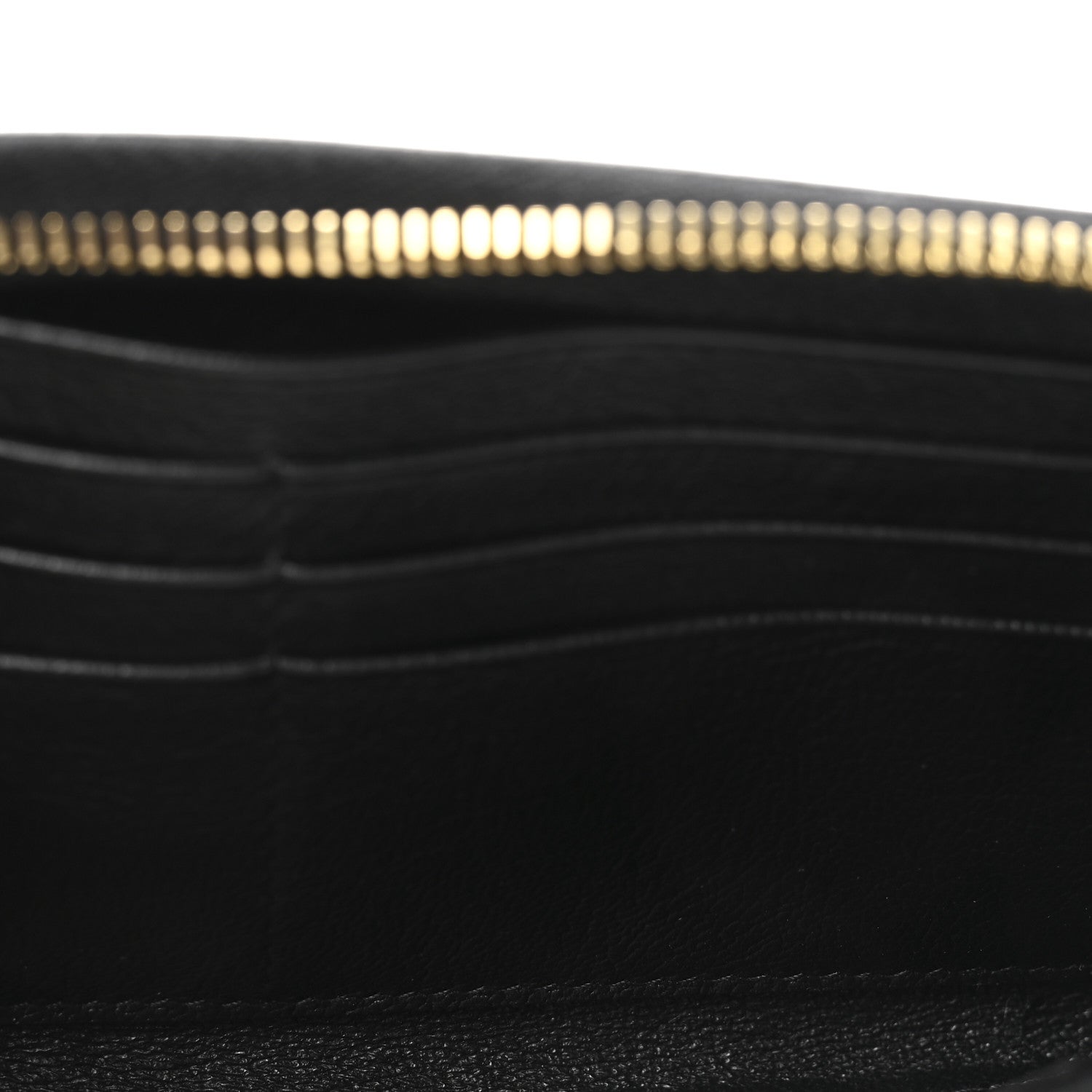 Saint Laurent Chevre Belle De Jour Zip Around Wallet Black 5 of 7