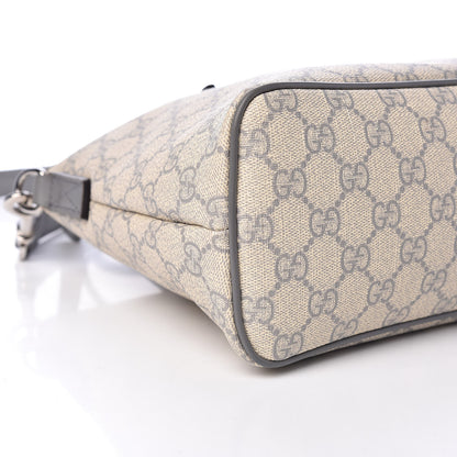 Gucci GG Supreme Monogram Small Zippered Tote Ecru Grigio 9 of 16
