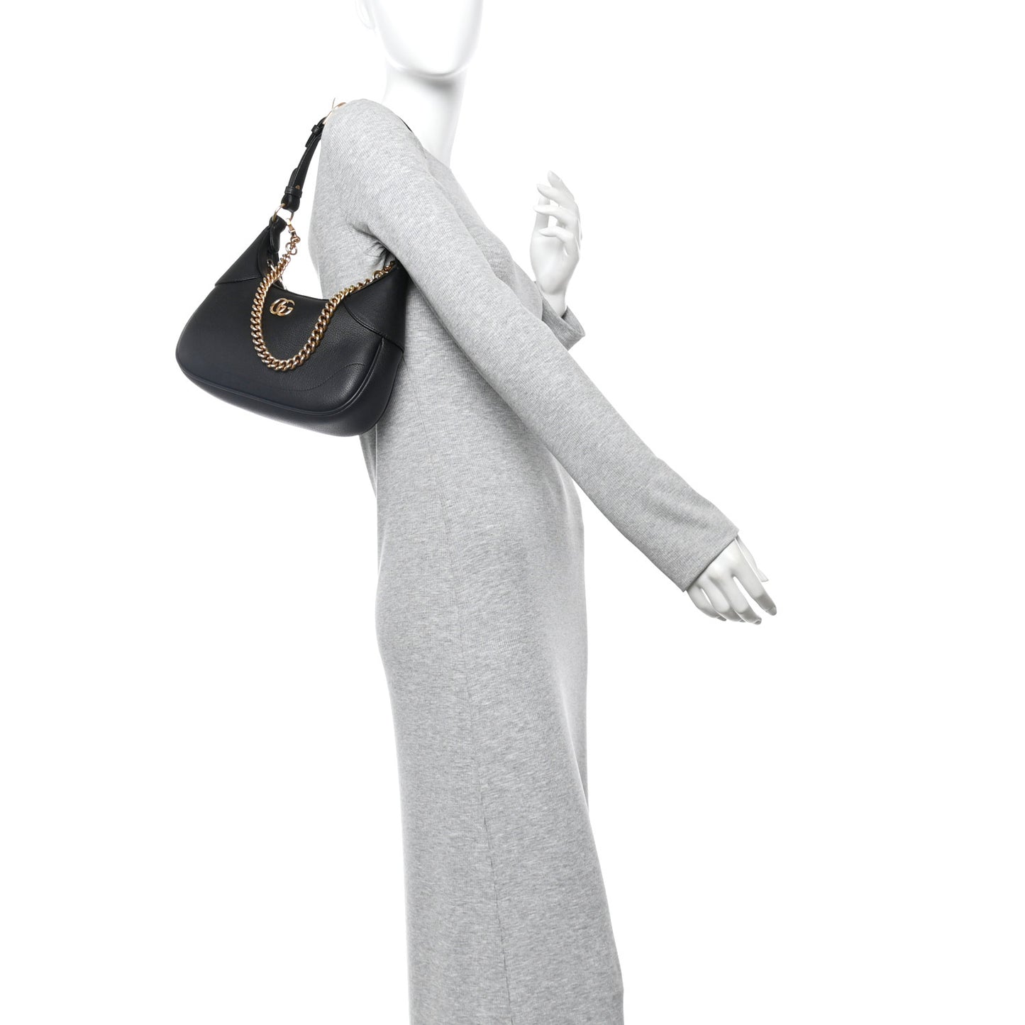 Goatskin Small Aphrodite Shoulder Bag Black