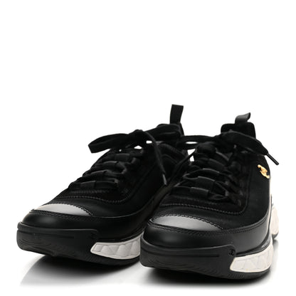 Chanel Velvet Calfskin Mixed Fibers CC Sneakers 41 Black 4 of 11