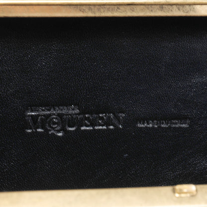 Alexander McQueen Ayers Snakeskin Horn Knucklebox Clutch Vintage Grey 7 of 12