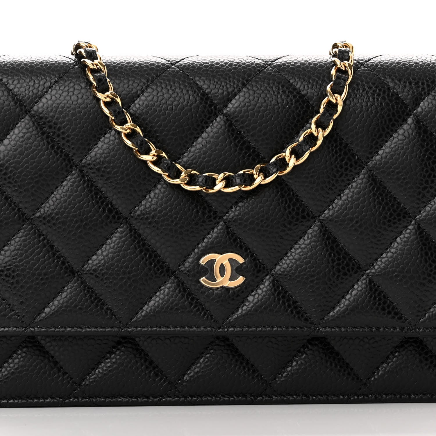 Chanel Caviar Quilted Wallet on Chain WOC Black 9 of 11