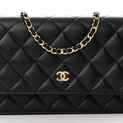Chanel Caviar Quilted Wallet on Chain WOC Black 9 of 11