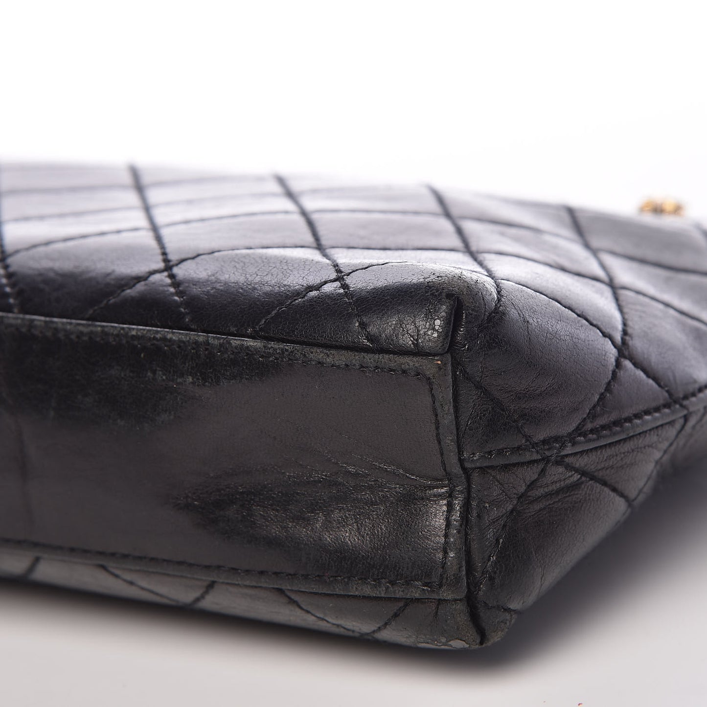 Lambskin Quilted Tote Black