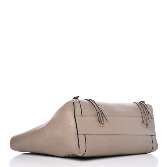 Smooth Calfskin Medium Milo Shopping Tote Motty Grey