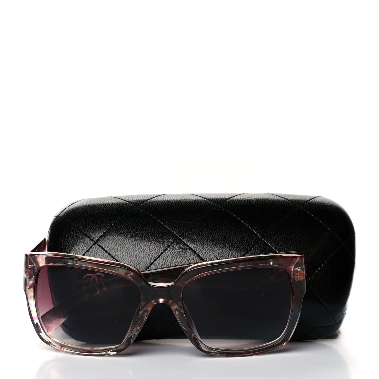 Acetate Multicolor Tweed CC Sunglasses 5220 Pink