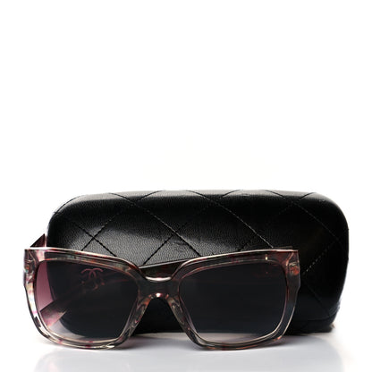 Chanel Acetate Multicolor Tweed CC Sunglasses 5220 Pink 7 of 7
