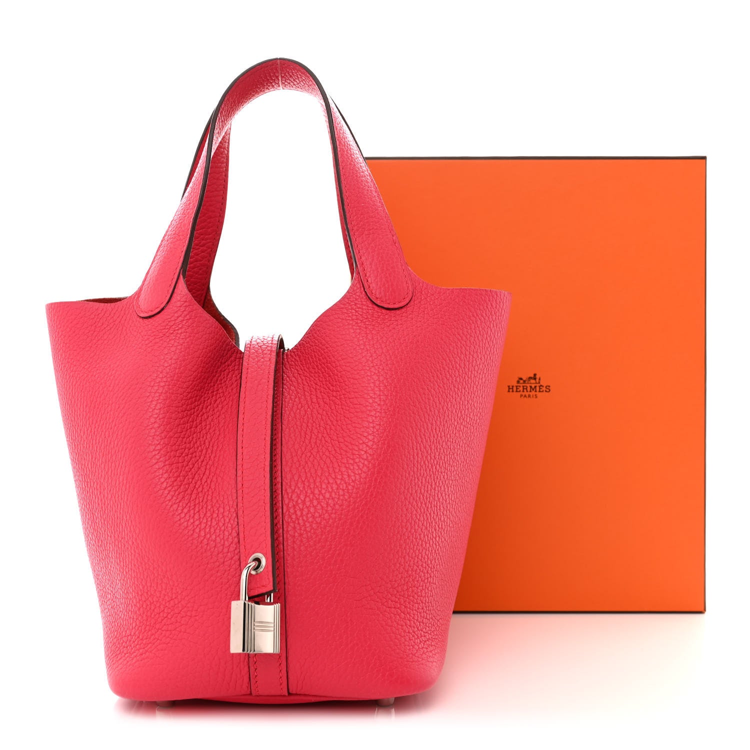 Hermes Taurillon Clemence Picotin Lock 18 PM Rose Extreme 11 of 11