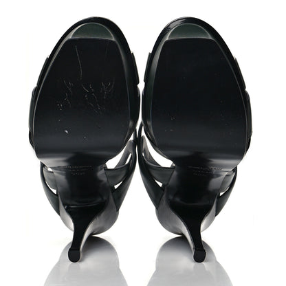 Saint Laurent Calfskin Tribute 105 Platform Sandals 36.5 New Vert Fonce 5 of 9