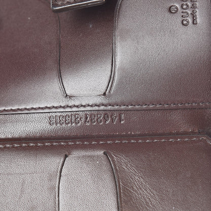 Gucci Guccissima Marguax Calfskin Avel Card Holder Wallet Chocolate 9 of 12